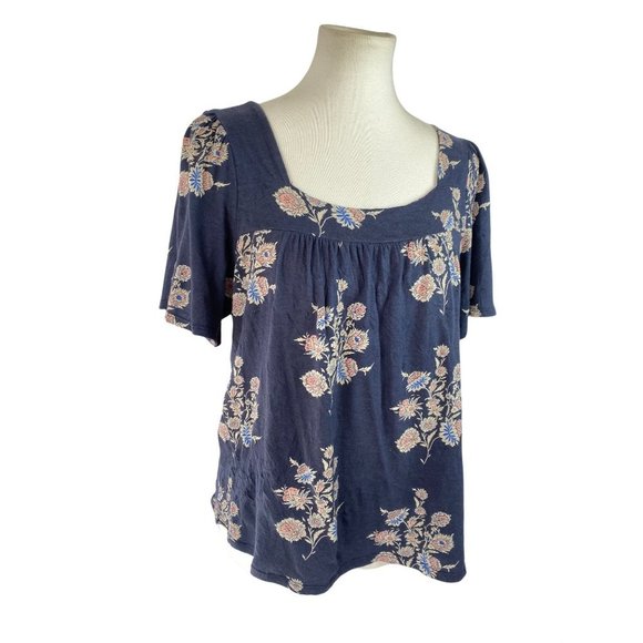 Lucky Brand Blouse Boho Farmhouse Prairie Cottagecore Top Women's Size Medium - Picture 3 of 9